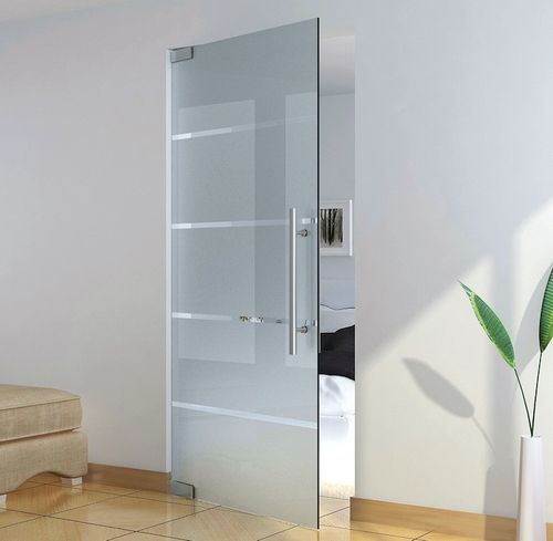 Porta pivotante vidro Jateado temperado