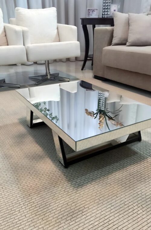 Mesa Centro Espelhada Demoglass Ibiza C80 X L50