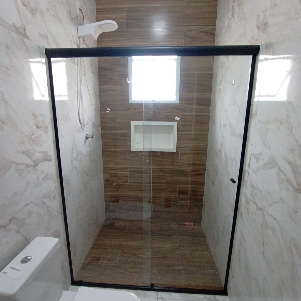 box de banheiro de vidro 2 folhas