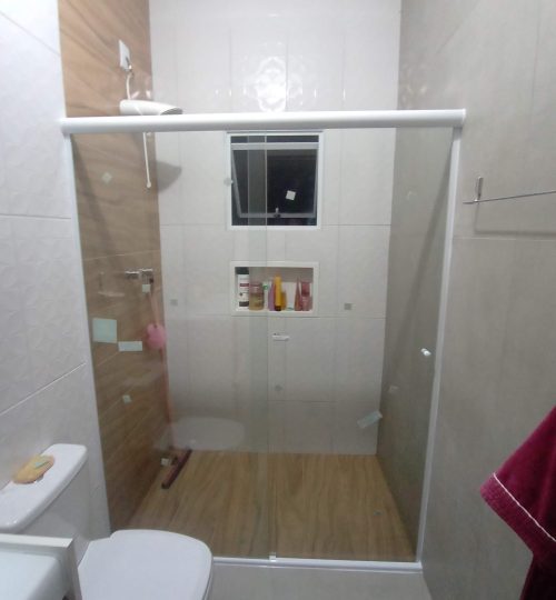 box de banheiro de vidro 2 folhas
