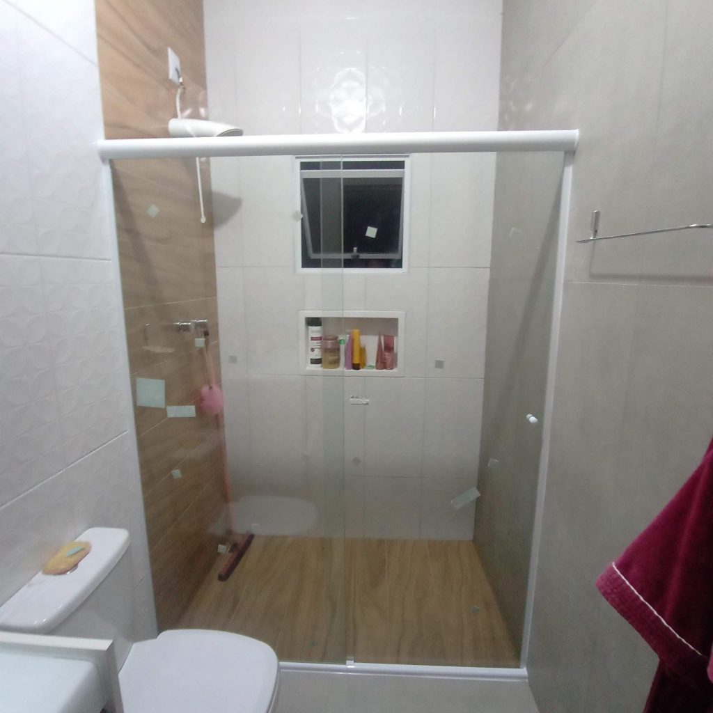 box de banheiro de vidro 2 folhas